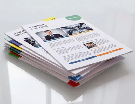 Flyer- und Broschürendruck im Expressverfahren für B2B-Kunden mit schneller Lieferung
