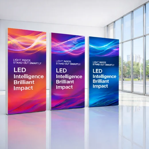 led-expowall_100x200_29 LED Lightbox mit 80 mm Aluminiumrahmen und homogener LED-Ausleuchtung in den Formaten 100 × 200 cm, 100 × 230 cm und 100 × 250 cm für professionelle Messepräsentationen