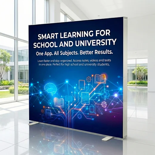 LED Leuchtkasten Aufsteller freistehende 200 × 200 cm mit hinterleuchtetem Textildruck und gleichmäßiger Ausleuchtung für Messe, Event und POS-Präsentationen