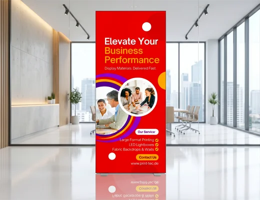 LED Lightbox Expo Vision Pro 85×200 cm — double-sided backlit display, aluminum snap-lock frame