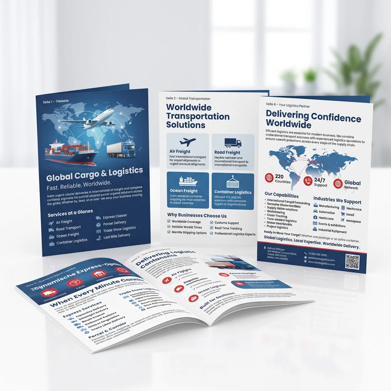 Urgent brochure printing service with high-quality full-color brochures for business