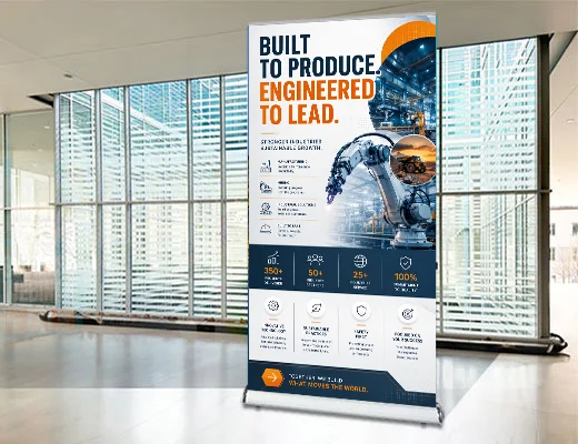 Das Foto zeigt das Roll-Up Display Expo Premium